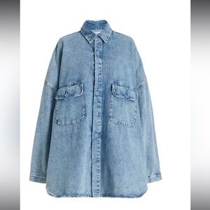The Frankie Shop Dallas Denim Shirt Jacket in XS/S